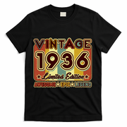90th Birthday Vintage 1936 Limited Edition Awesome Epic Legend T-Shirt - Black