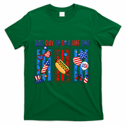 Bad Day To Be A Hot Dog July 4th Funny T-Shirt - Green