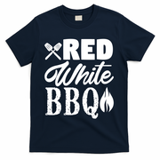 Bbq Lover 4th Of July Funny Red White Bbq Cool Gift T-Shirt - Navy