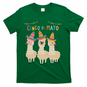 Cinco De Mayo Llama Fiesta T-Shirt - Green