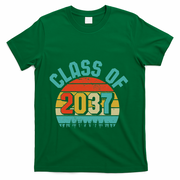 Class Of 2037 Grow With Me Kindergarten To Graduation Retro T-Shirt - Green