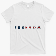 Freedom 250th Anniversary Birthday America USA Eagle Front And Back T-Shirt - White