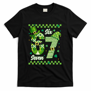 Funny Irish 67 Six Seven 6-7 Meme Happy St Patrick's Day T-Shirt - Black