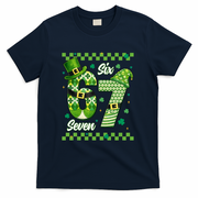Funny Irish 67 Six Seven 6-7 Meme Happy St Patrick's Day T-Shirt - Navy