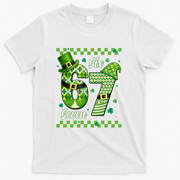 Funny Irish 67 Six Seven 6-7 Meme Happy St Patrick's Day T-Shirt - White