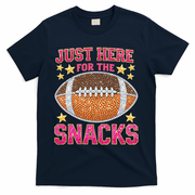 Football I Am Just For The Snacks Game Day T-Shirt - Navy