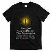 Holy Mighty One Catholic Christian Prayer T-Shirt - Black
