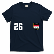 Iraq Nation Football Soccer 26 Jersey T-Shirt - Navy
