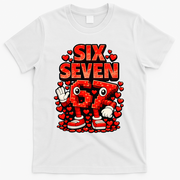 Meme 67 Six Seven 6 7 Valentine Heart T-Shirt - White