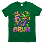 Mardi Gras 67 Bruh Funny 6-7 Meme T-Shirt - Green