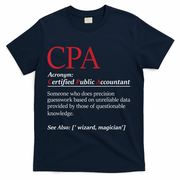 Public Accountant Bookkeeper Tax Auditor Financial Analyst T-Shirt - Navy