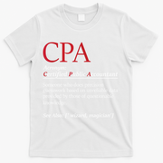 Public Accountant Bookkeeper Tax Auditor Financial Analyst T-Shirt - White