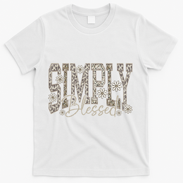 Simply Blessed Camo T-Shirt - White