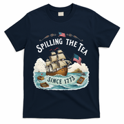 Spilling The Tea Since 1773 4th Of July T-Shirt - Navy