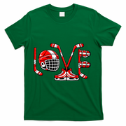 Valentines Day Love Ice Hockey T-Shirt - Green