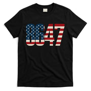 Anti Trump 8647 86 47th President US Flag T-Shirt