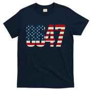 Anti Trump 8647 86 47th President US Flag T-Shirt