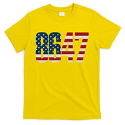 Anti Trump 8647 86 47th President US Flag T-Shirt