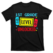 Back To School 1St Grade Level Unlocked Video Gamer T-Shirt