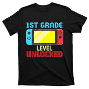 Back To School Video Gamer 1St Grade Level Unlocked T-Shirt