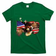 Ben Franklin Riding Eagle Funny July 4th American Flag T-Shirt