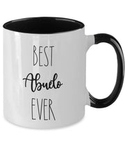 Best Abuelo Ever Mug Hispanic grandfather gift ideas from granddaughter grandson Abuelo coffee cup mug Christmas gift for abuelo Birthday
