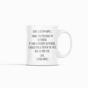 Boyfriend Gift Personalized Custom Name Mug Gifts for Him Boyfriend Gift Idea Anniversary Valentine39s Day Birthday Customized Gifts