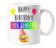 Happy Birthday You Bender Mug Ceramic Novelty Present Gift Cup Present