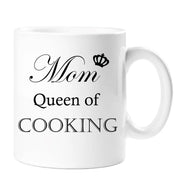 Mom Mug Mom Queen Of Cooking Mug Mothers Day Birthday Ceramic Gift Idea Cup
