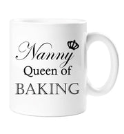 Nanny Mug Nanny Queen Of Baking Mug Mothers Day Birthday Ceramic Gift Idea Cup