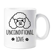 Poodle Mug Unconditional Love Dog Mothers Day Birthday Christmas Pet Present